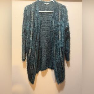 Pleione Teal Textured Open-Front Cardigan. Bought from Urban Outfitters